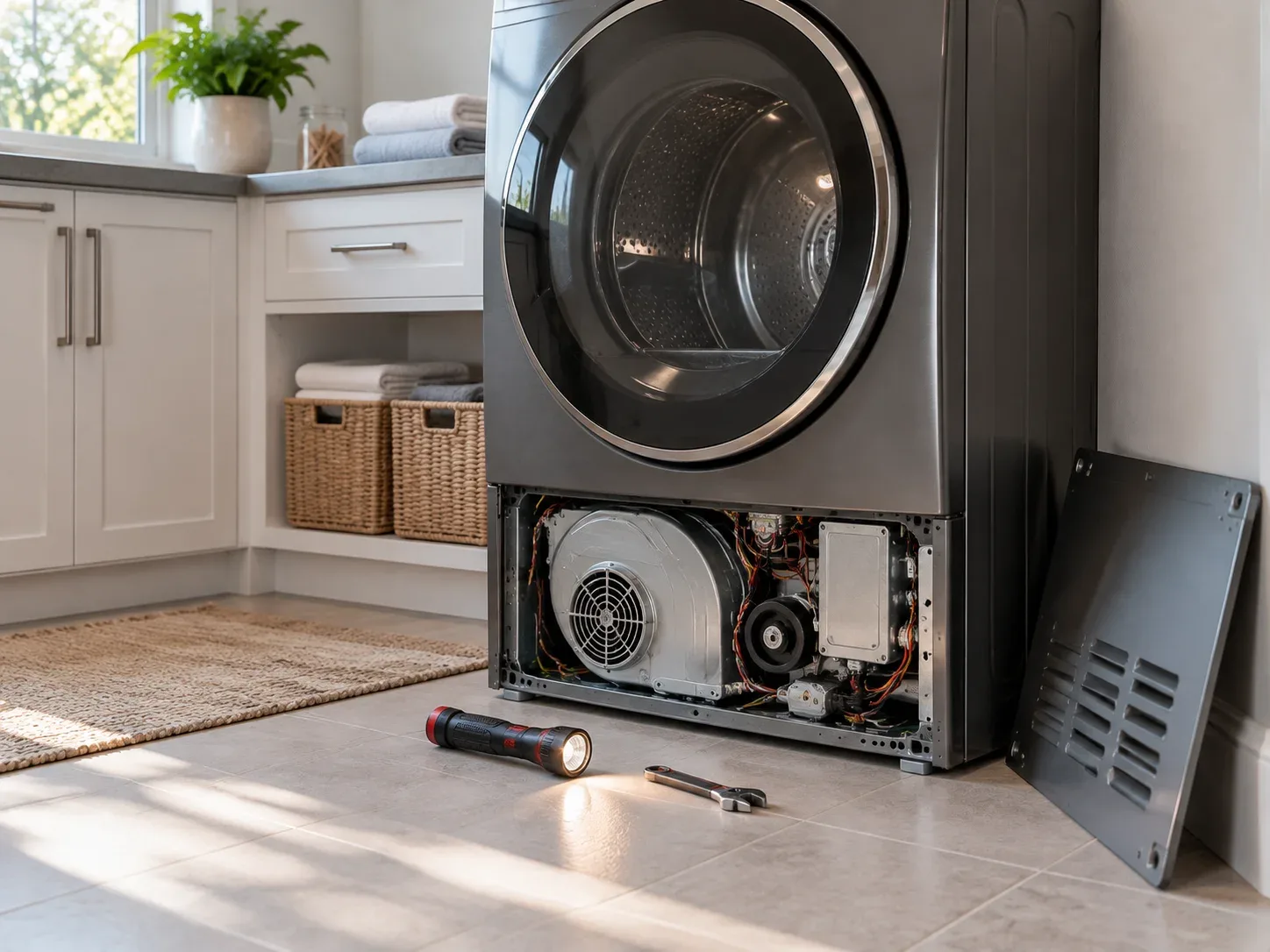 Dryer repair in an Arlington, TX laundry room